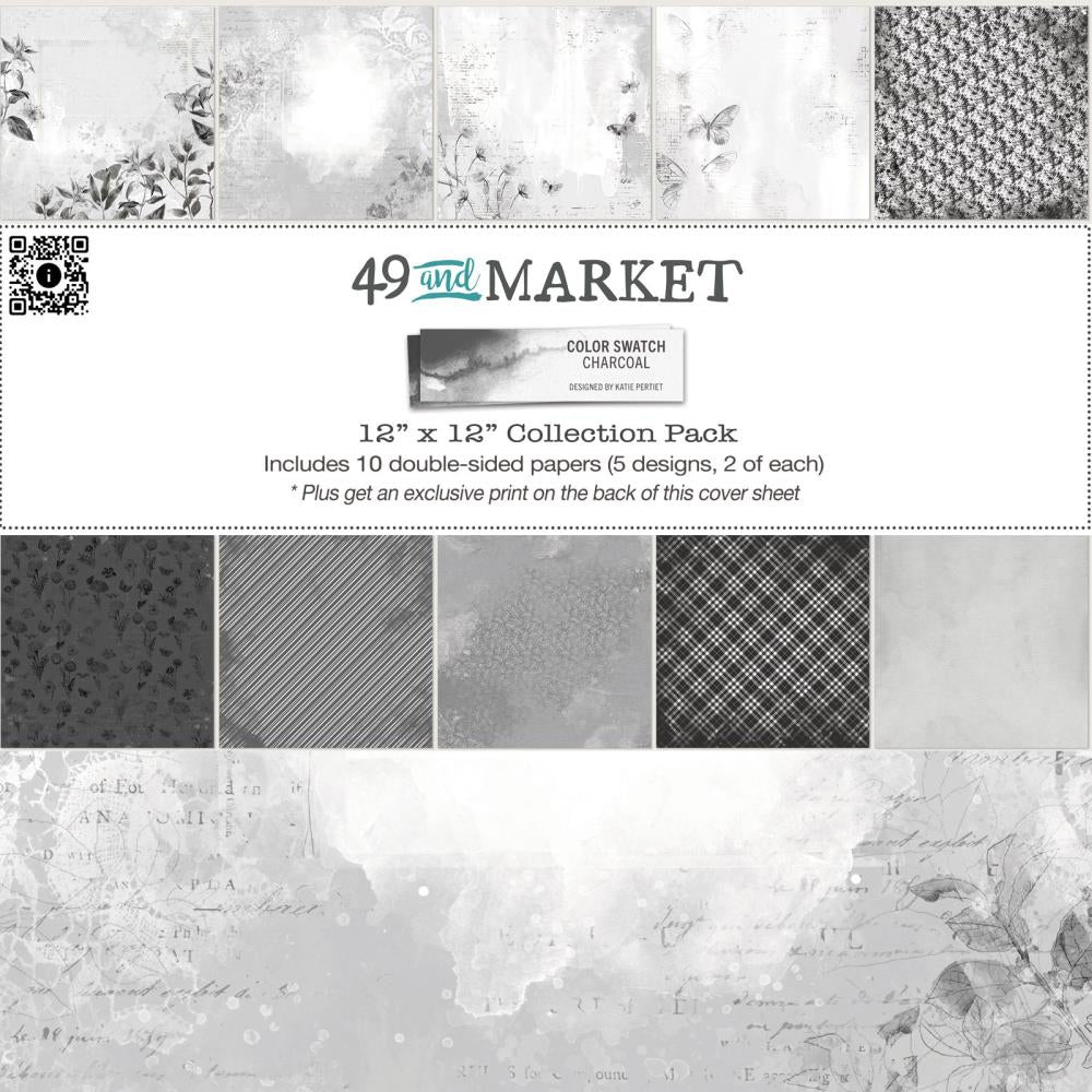 49 & Market Color Swatch Charcoal 12x12 Collection Pack